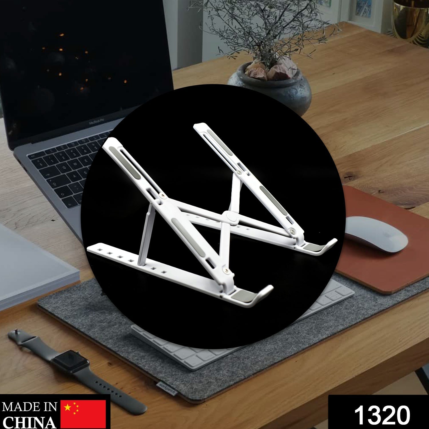 Portable laptop holder stand on desk Portable laptop holder stand on desk